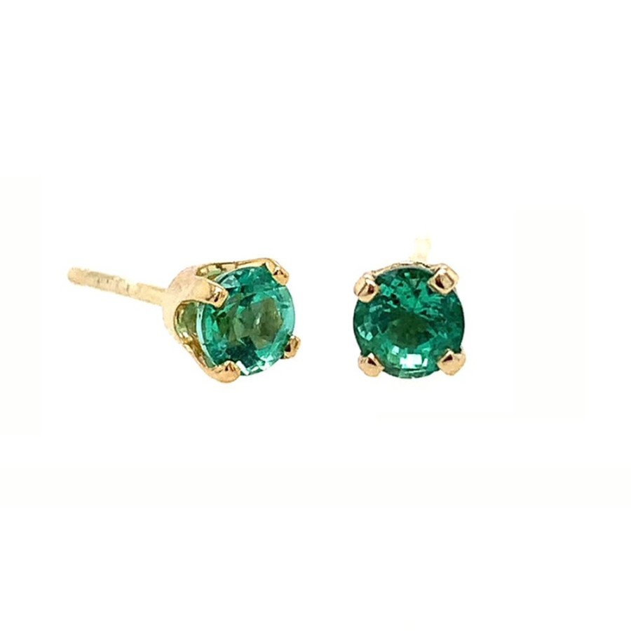 Jewelry NOT AVAILABLE | 14Ky 4Mm Emerald Studs