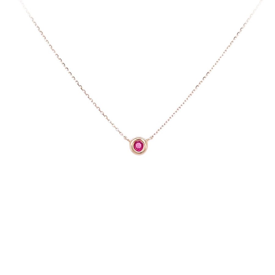 Jewelry LAU INTERNATIONAL, INC. | 14Ky Bezel-Set Ruby Necklace