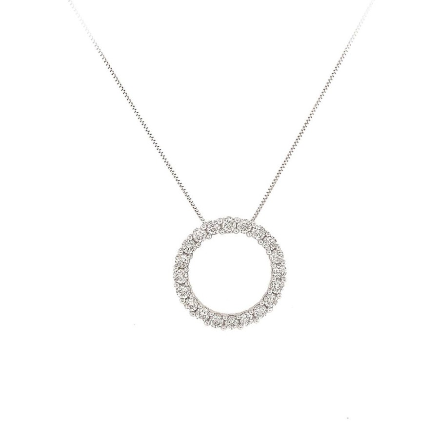 Jewelry IDD USA LLC | 14Kw 1Ct Diamond Circle Pendant