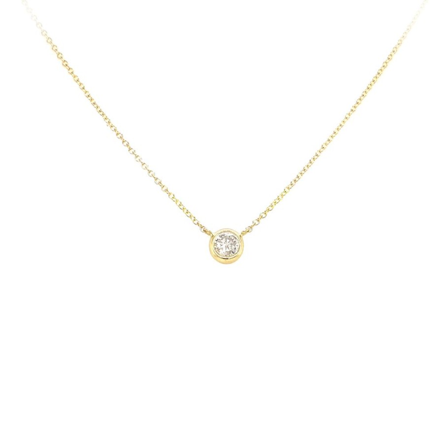 Jewelry ICON CREATIONS INC. | 14Ky 1/3Ct Solitaire Necklace