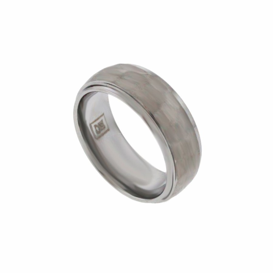 Jewelry HEAVY STONE RINGS | Tungsten Carbide 8Mm Domed Wed