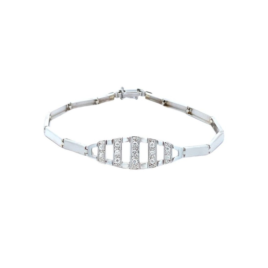 Jewelry ESTATE JEWELRY | Vintage Cz 5-Bar Bracelet