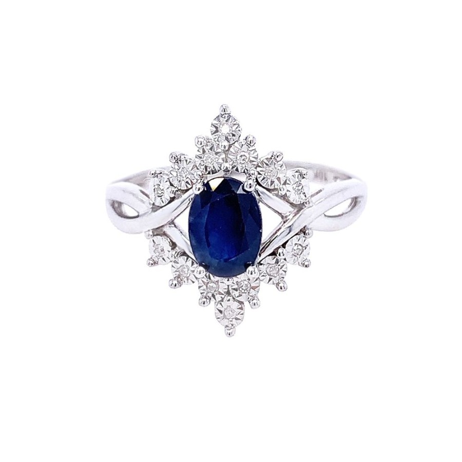 Jewelry ESTATE JEWELRY | 10Kw Vintage Sapphire Ring