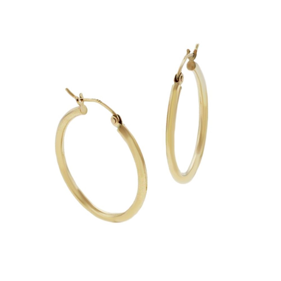 Jewelry QUALITY GOLD OF CINCINNATI | 14Ky 1" Polished Thin Hoops