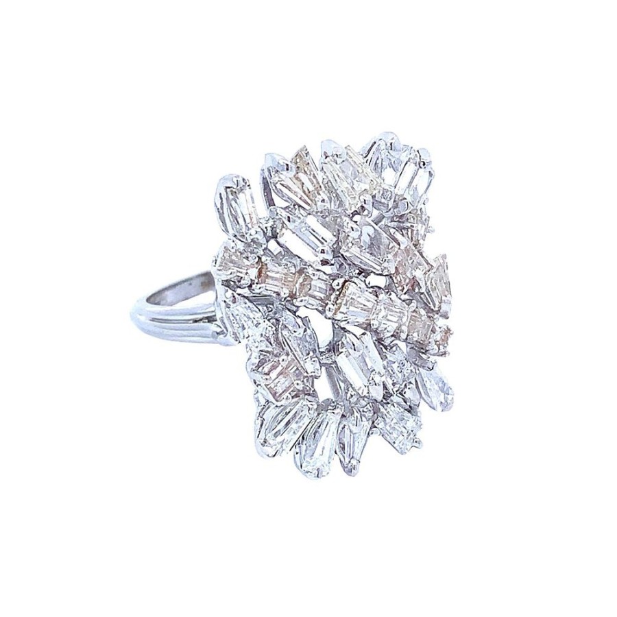 Jewelry ESTATE JEWELRY | Vintage Baguette Cluster Ring