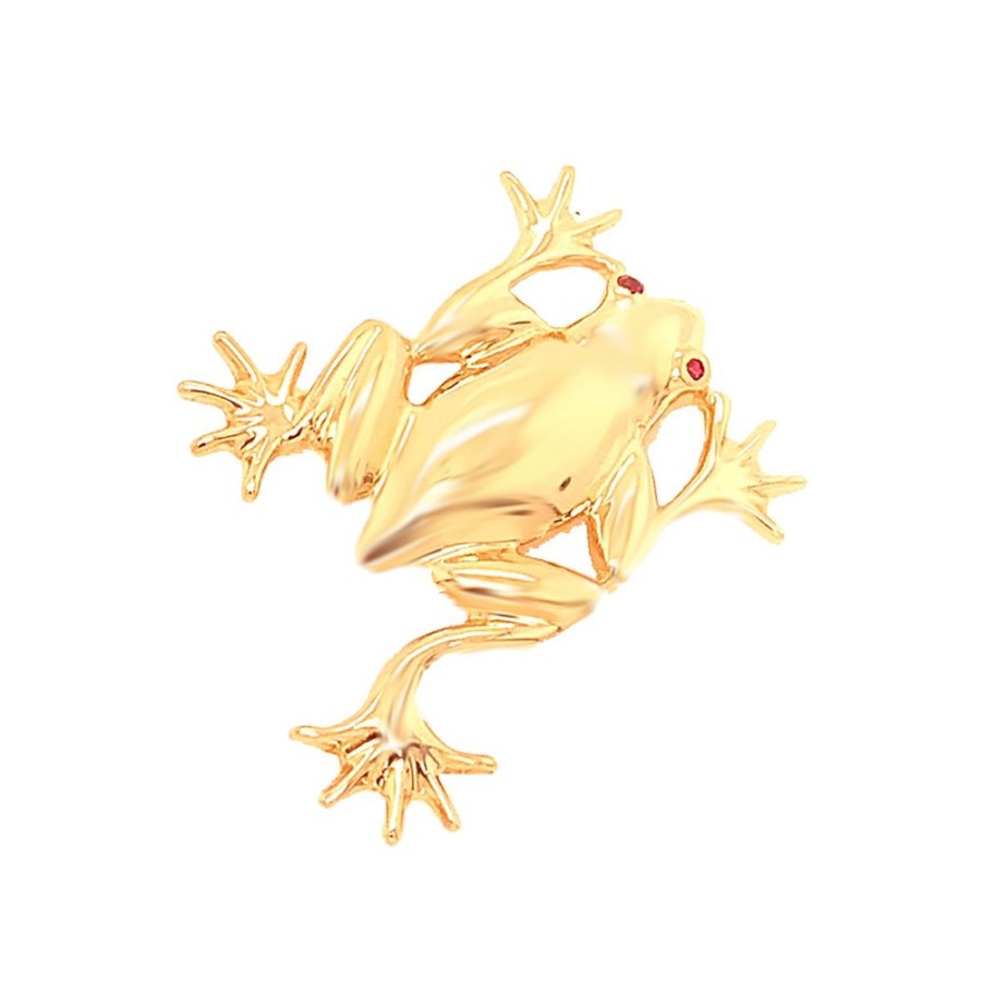 Jewelry ESTATE JEWELRY | Vintage Polished Frog Pin