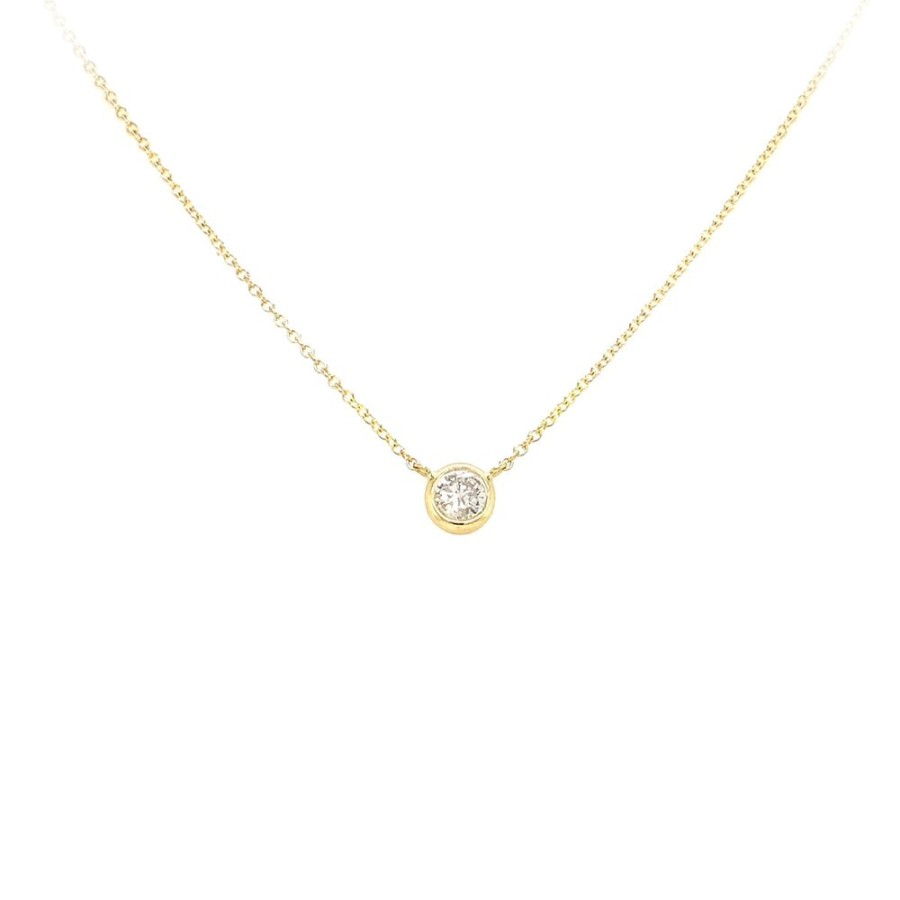 Jewelry ICON CREATIONS INC. | 14Ky 1/2Ct Diamond Solitaire Necklace