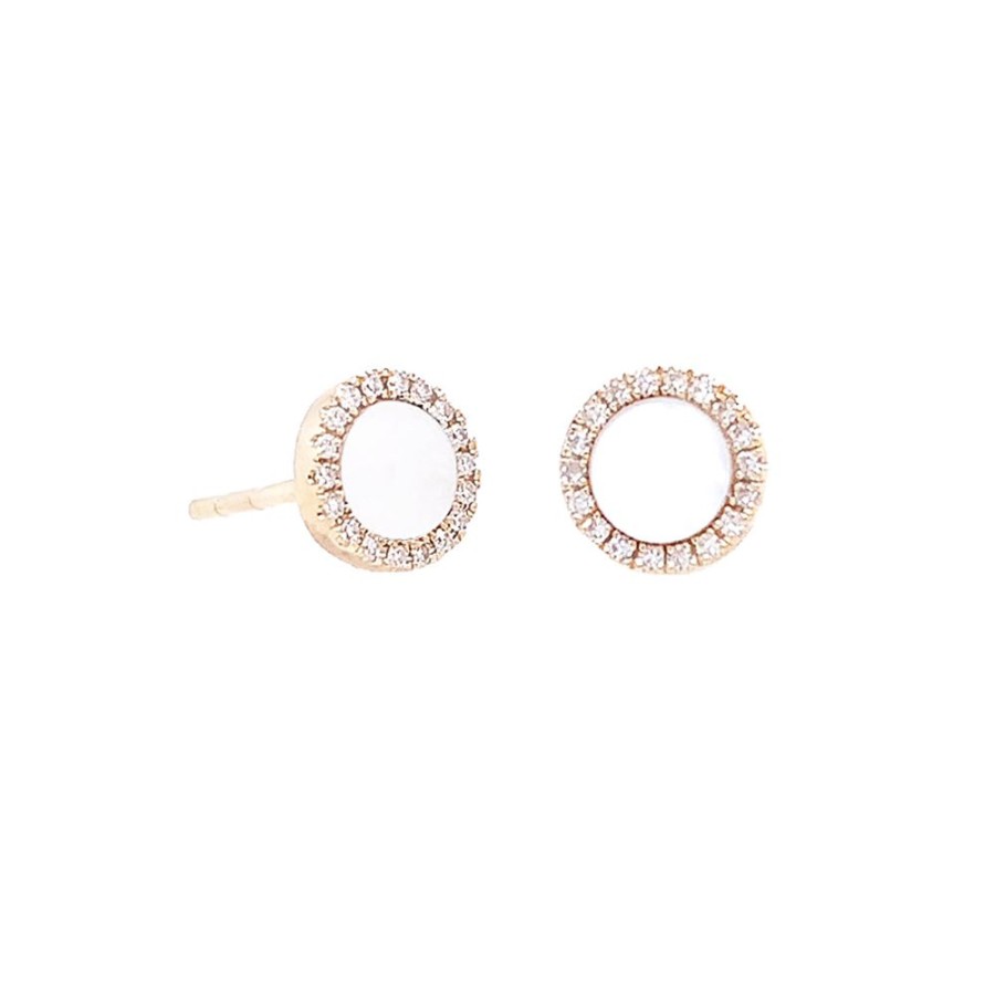 Jewelry SHY CREATION | Small Pearl Halo Studs