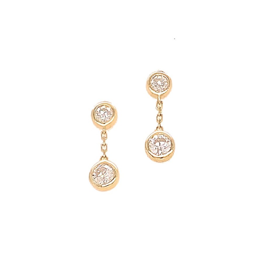 Jewelry LAU INTERNATIONAL, INC. | 14Ky Small 2-Diamond Drops