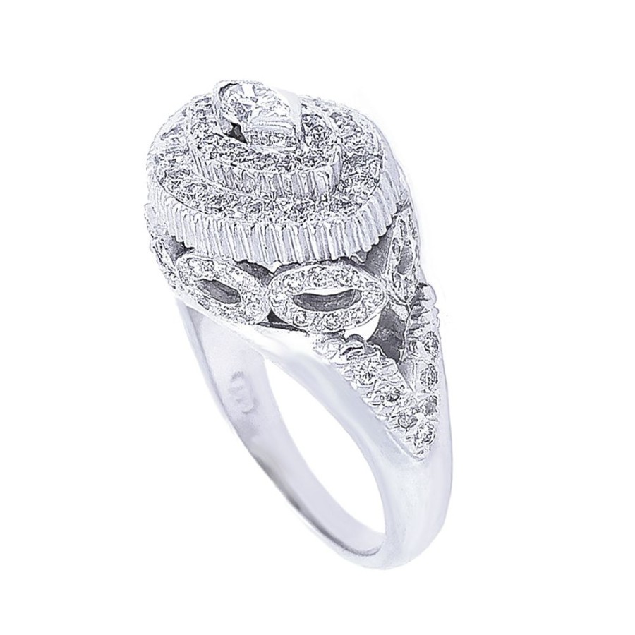 Jewelry ESTATE JEWELRY | 18Kw Vintage Diamond Ring