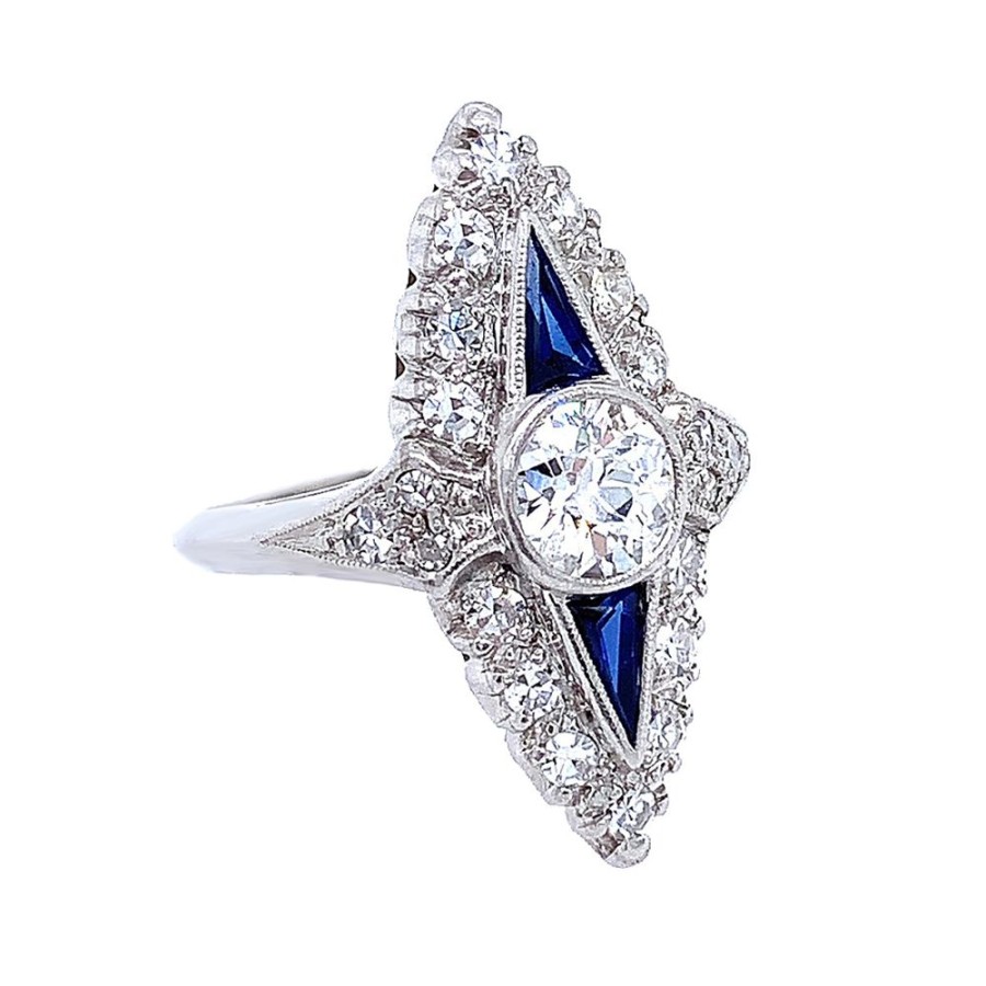 Jewelry JIM'S OF LAMBERTVILLE | Vintage Navette Diamond Ring