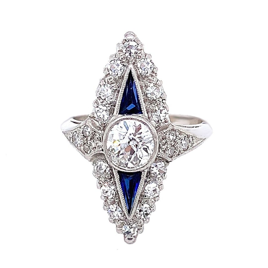 Jewelry JIM'S OF LAMBERTVILLE | Vintage Navette Diamond Ring