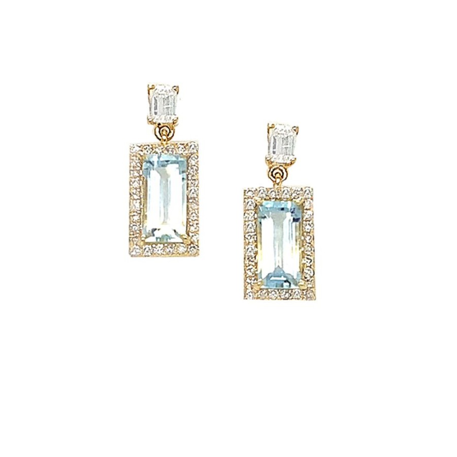 Jewelry D u0026 E SINGER INC | Vintage Emerald-Cut Aqua Drops