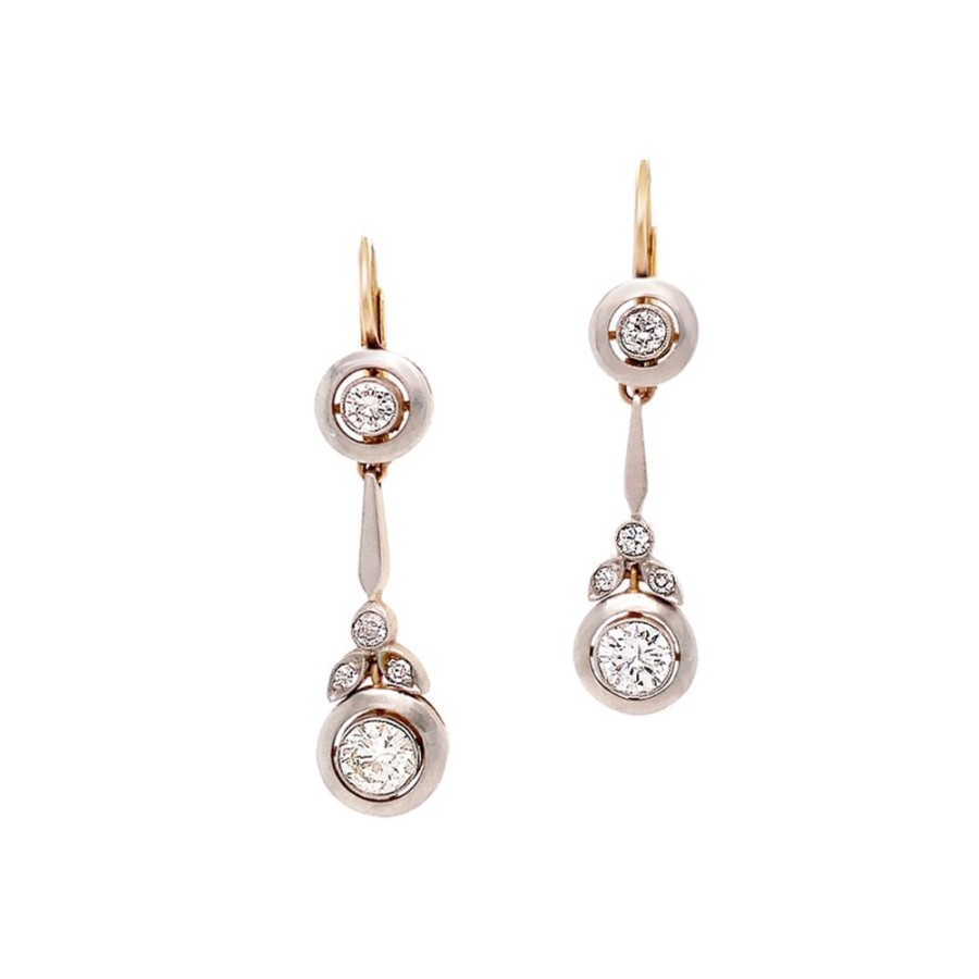 Jewelry D u0026 E SINGER INC | Gold/Platinum Vintage Diamond Drops