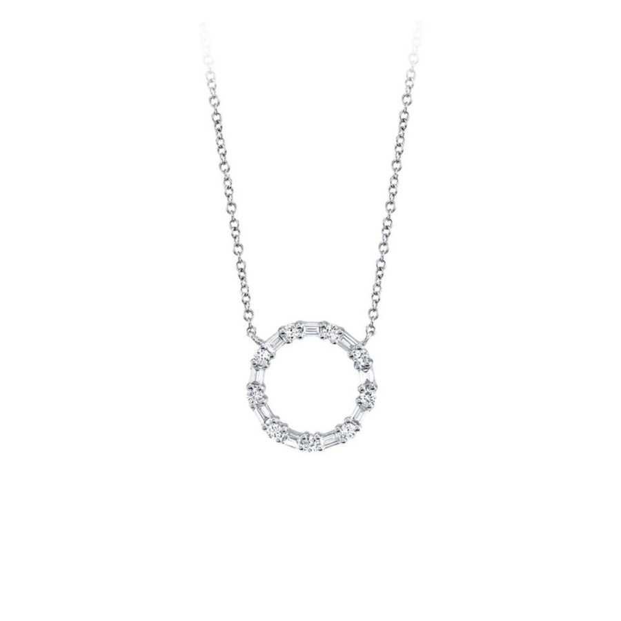 Jewelry SHY CREATION | 14Kw Baguette Diamond Circle