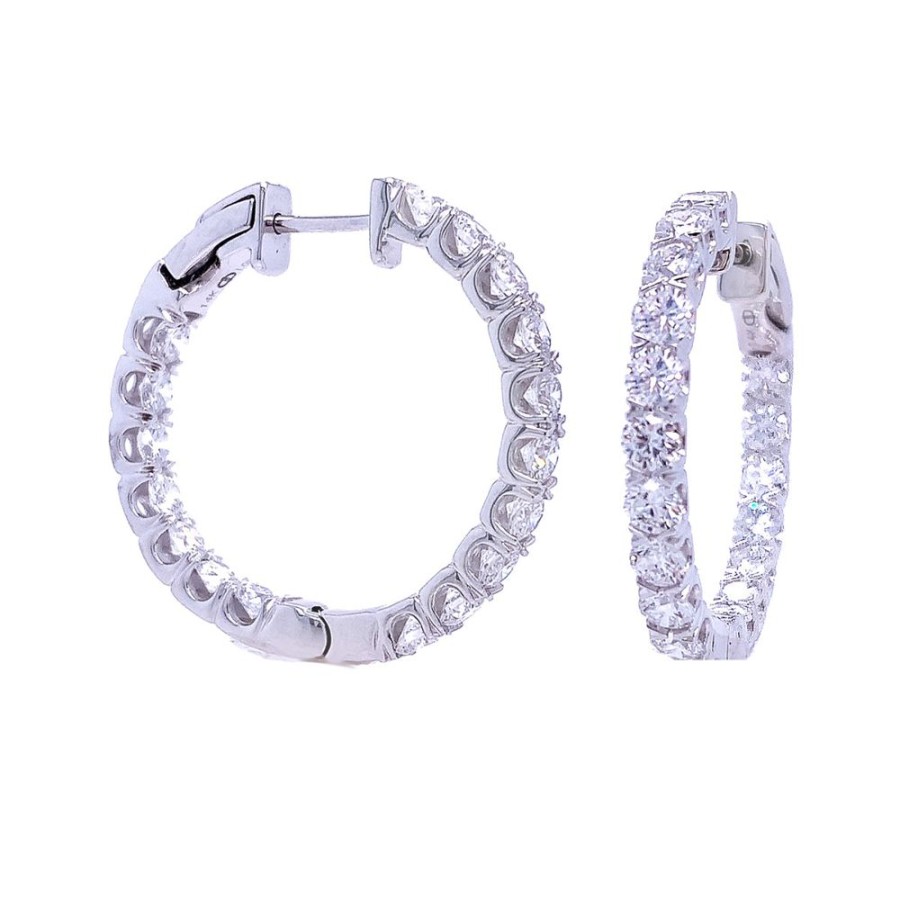 Jewelry IDD USA LLC | 3-1/2Ct Lab-Grown Diamond Hoops