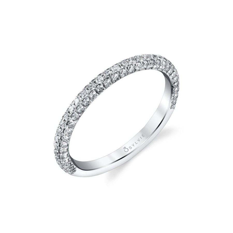 Jewelry SYLVIE-SPECTRUM CORP | Platinum .Pave Diamond Band