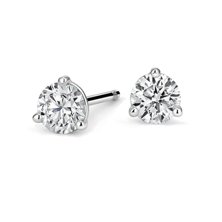 Jewelry HENRI BAR u0026 COMPANY | 3-Prong 1Ct Diamond Studs Gh/Si2