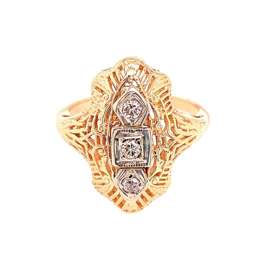 Jewelry ESTATE JEWELRY | 14Ky Vintage Filigree Ring