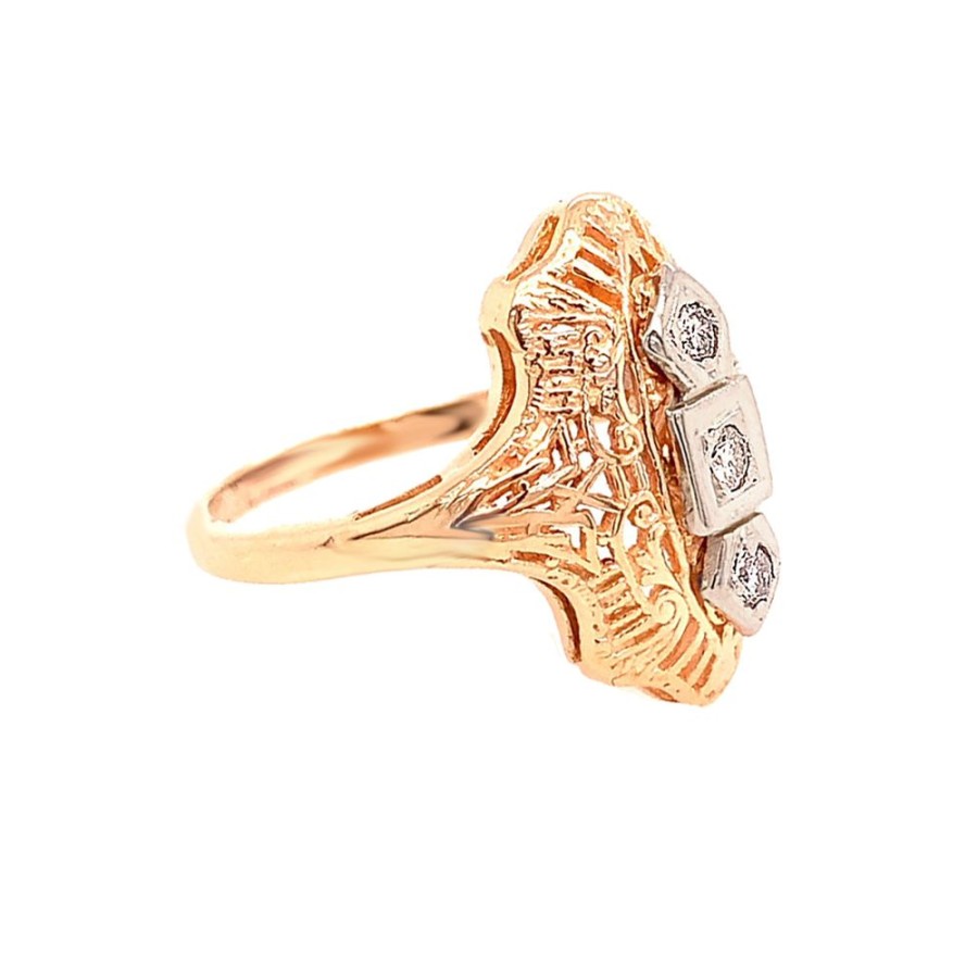 Jewelry ESTATE JEWELRY | 14Ky Vintage Filigree Ring