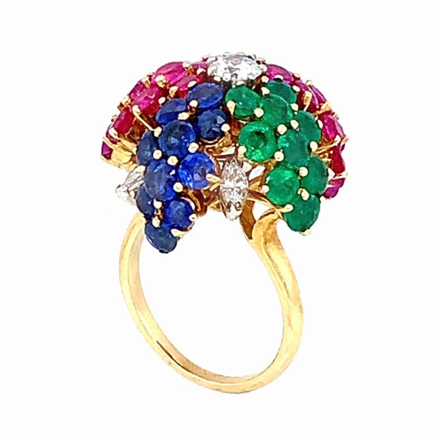 Jewelry PETER LINDEMAN | 1960S Multi-Color Starfish Ring