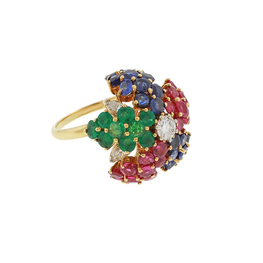 Jewelry PETER LINDEMAN | 1960S Multi-Color Starfish Ring