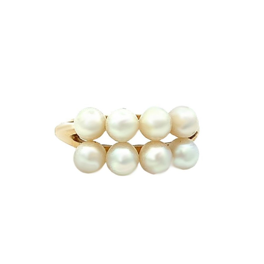 Jewelry ESTATE JEWELRY | Vintage 2-Row Pearl Ring