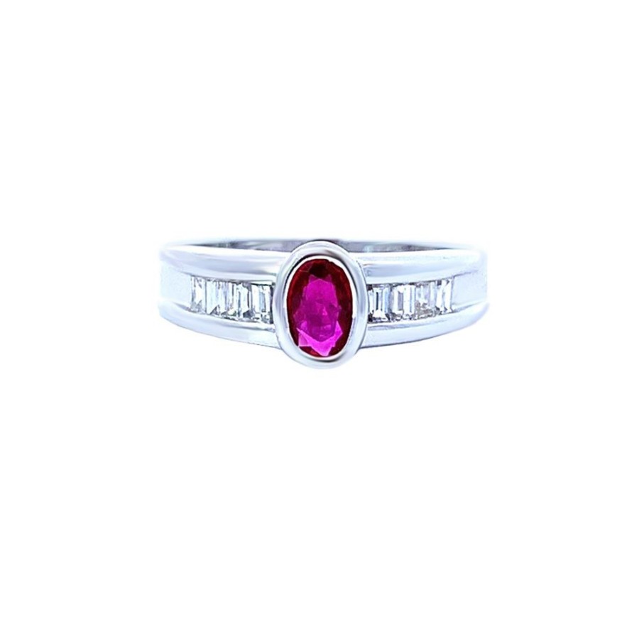 Jewelry ESTATE JEWELRY | Vintage Bezel-Set Ruby Ring