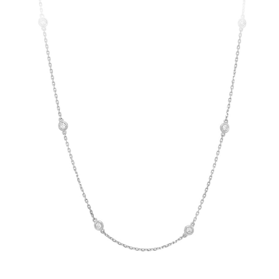 Jewelry IDD USA LLC | 14Kw 1/2Ct Dia-By-Yard Necklace