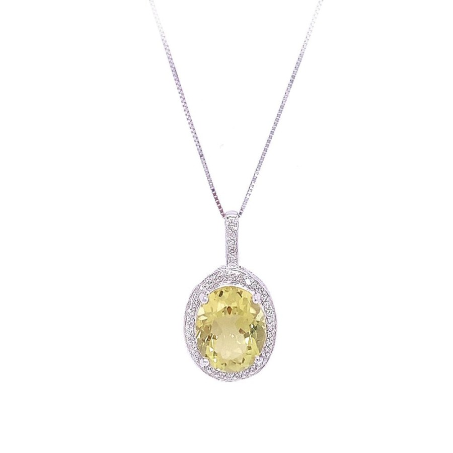 Jewelry ESTATE JEWELRY | Vintage Lemon Citrine Pendant