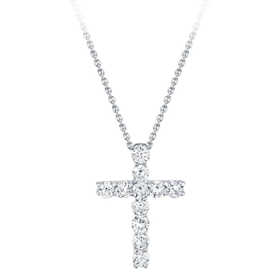 Jewelry SHY CREATION | 14Kw 1/3Ct Diamond Cross