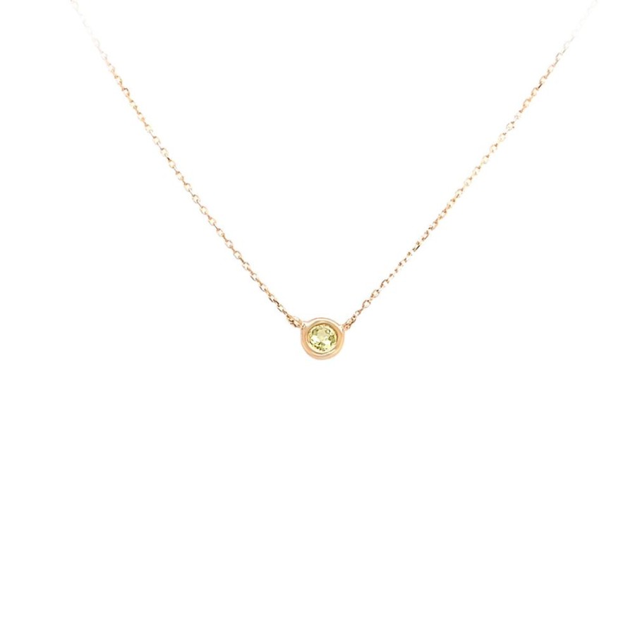 Jewelry LAU INTERNATIONAL, INC. | 14Ky Bezel-Set Peridot Necklace