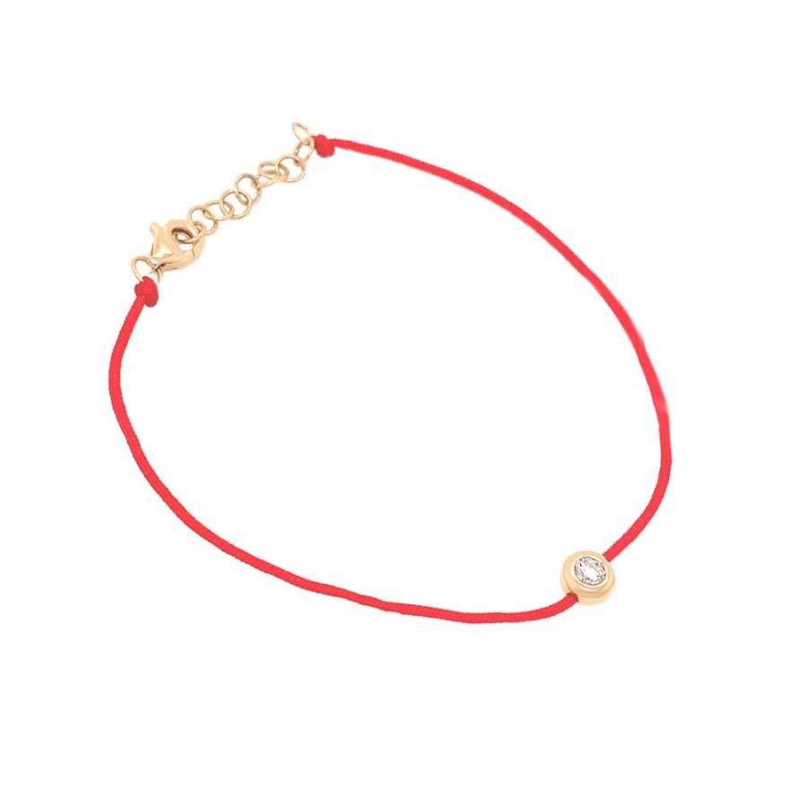 Jewelry SHY CREATION | Red String Bracelet With Diamond