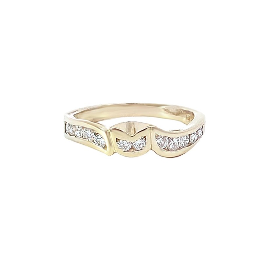 Jewelry ESTATE JEWELRY | Vintage Curvy Diamond Band