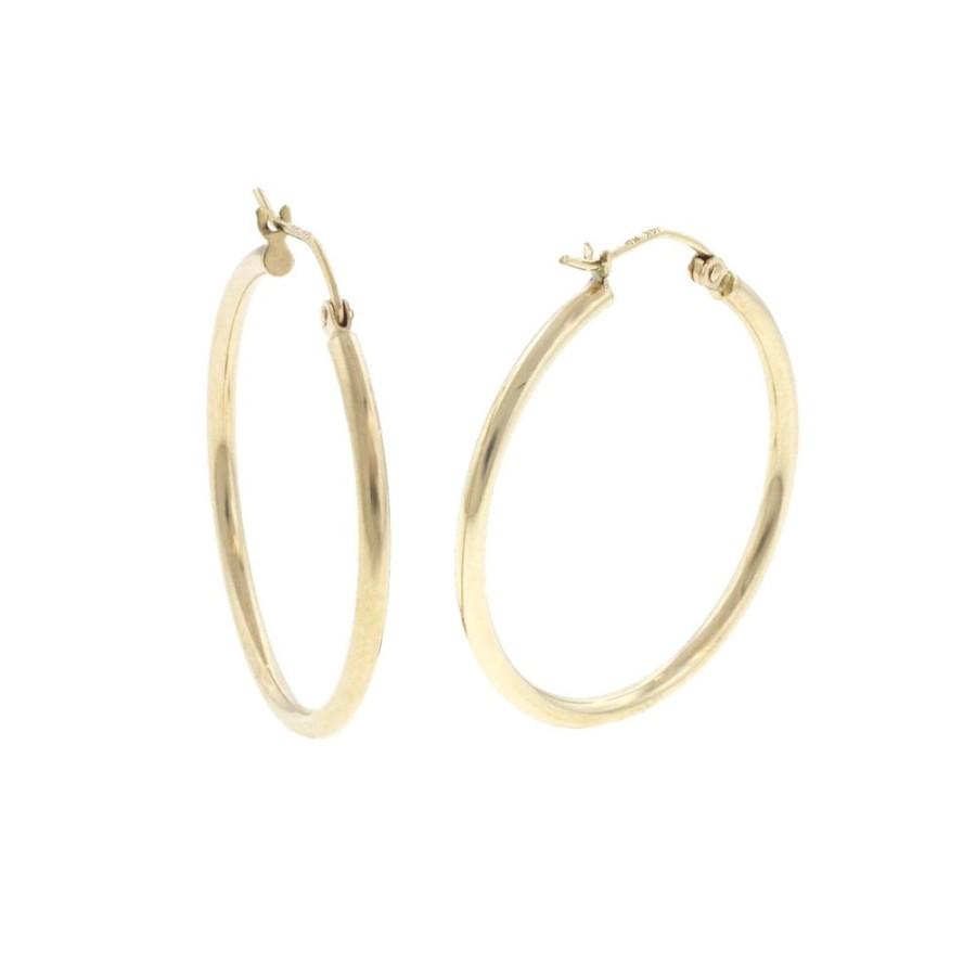 Jewelry QUALITY GOLD OF CINCINNATI | 14Ky 1.33" Thin Tube Hoops