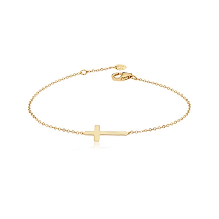 Jewelry CARLA (u0026 NANCY B) | 14Ky Sideways Cross Bracelet