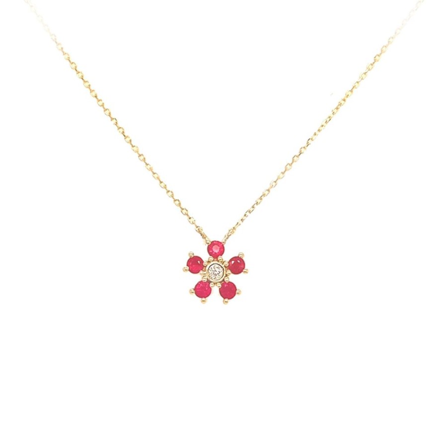 Jewelry LAU INTERNATIONAL, INC. | Ruby Flower Necklace