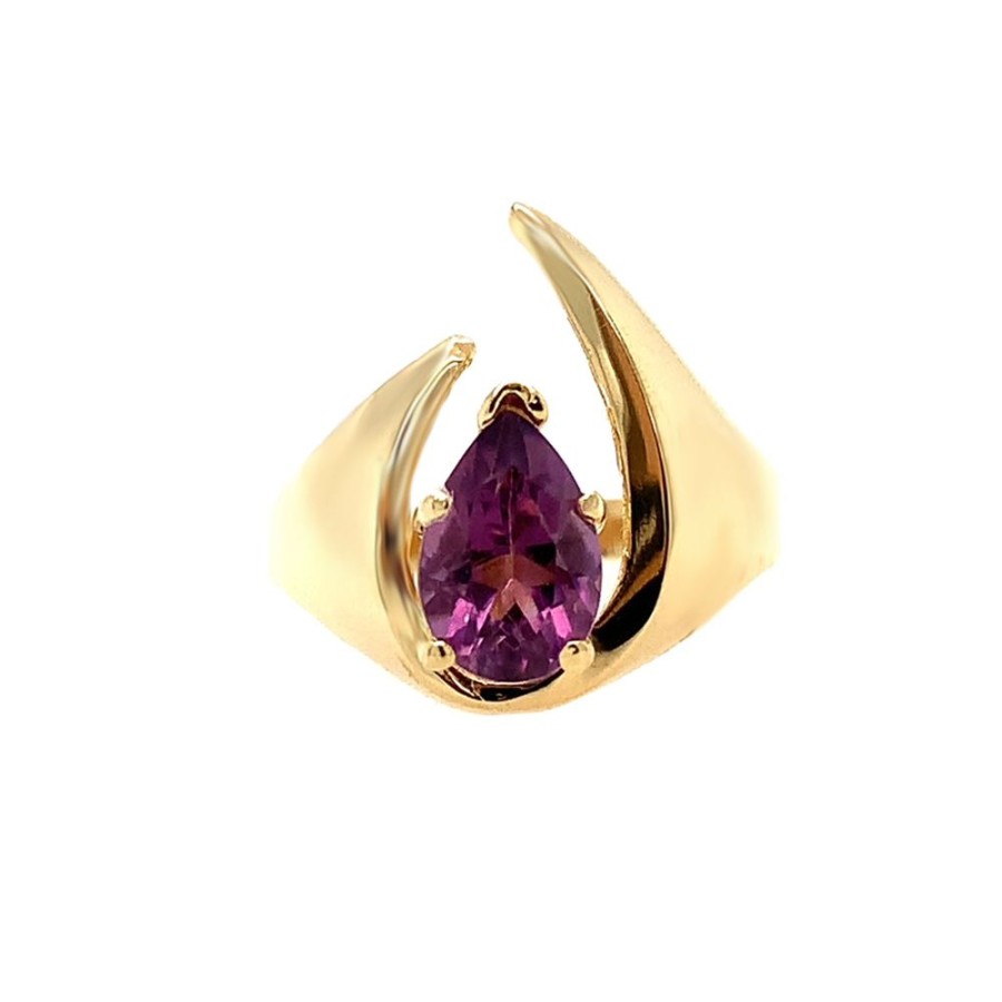 Jewelry ESTATE JEWELRY | Vintage Mod Style Ring With Amethyst