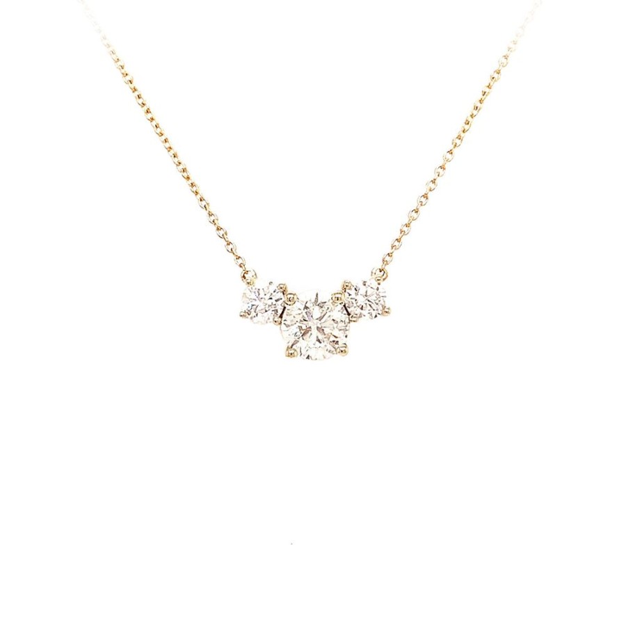 Jewelry IDD USA LLC | 14Ky Gold 1-1/2Ct 3-Diamond Necklace