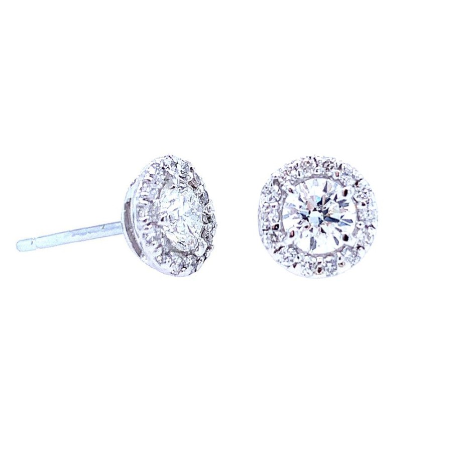 Jewelry SOMERSET MANUFACTURERS INC | Diamond Halo Stud Earrings