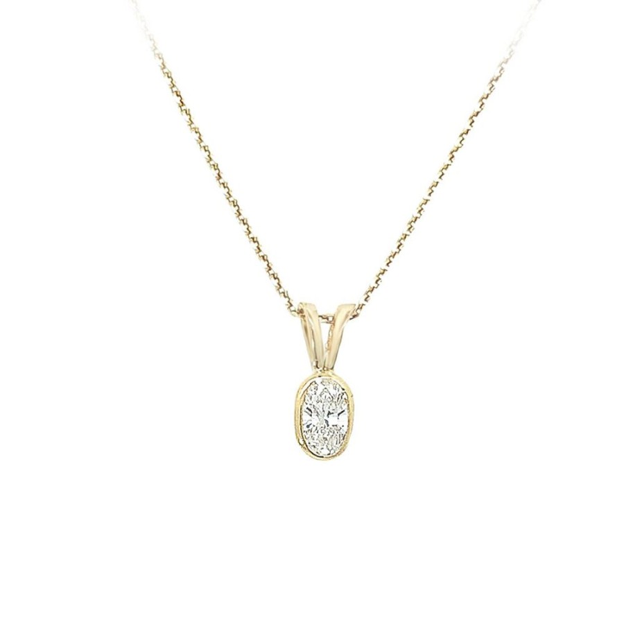 Jewelry ESTATE JEWELRY | Vintage Oval Diamond Pendant