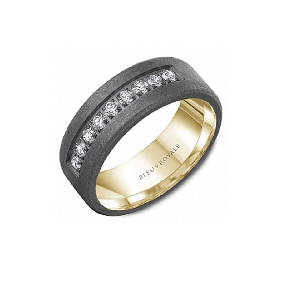 Jewelry CROWN RING | Grey Tantalum 8Mm 0.45Ct Diamo