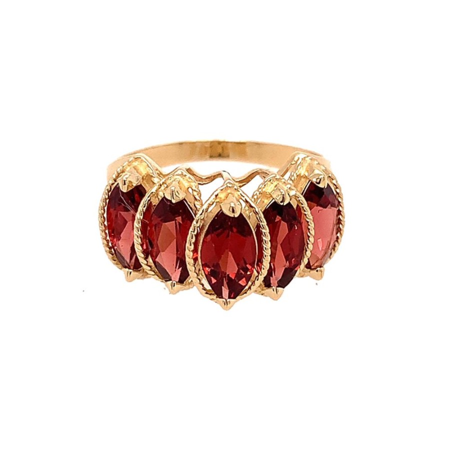 Jewelry ESTATE JEWELRY | Vintage 5-Stone Garnet Ring