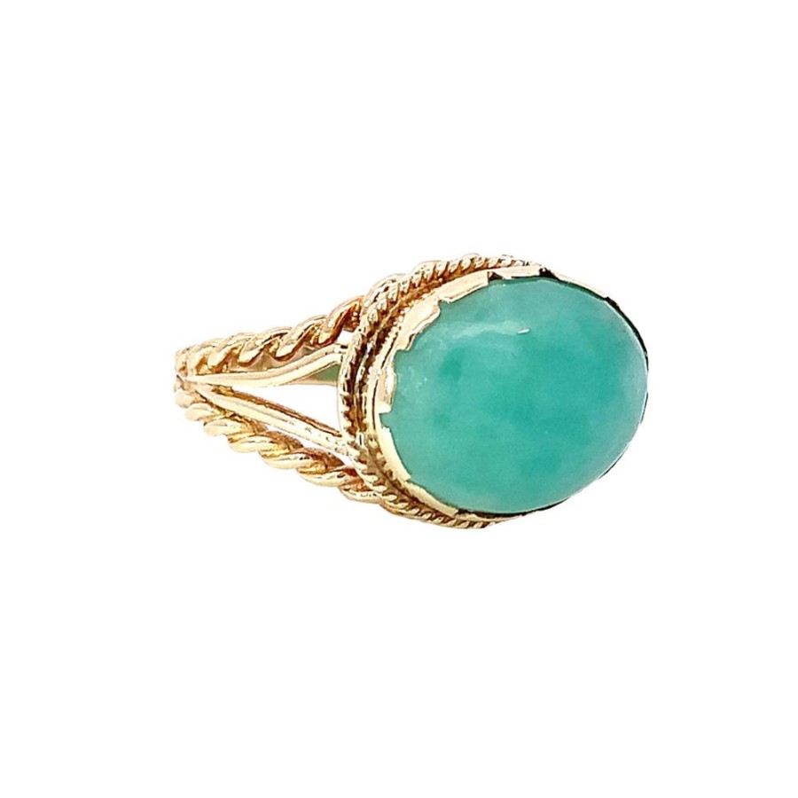 Jewelry ESTATE JEWELRY | 14Ky Gold Vintage Amazonite Sp