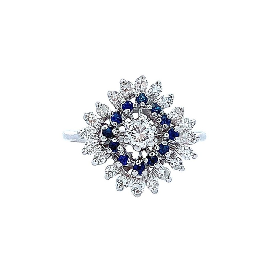 Jewelry ESTATE JEWELRY | Vintage Sapphire Double Halo Ring