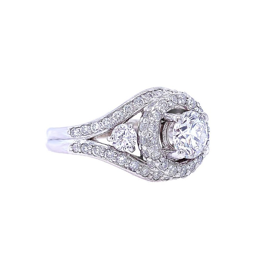 Jewelry ESTATE JEWELRY | Vintage 2Ct Diamond Halo Ring