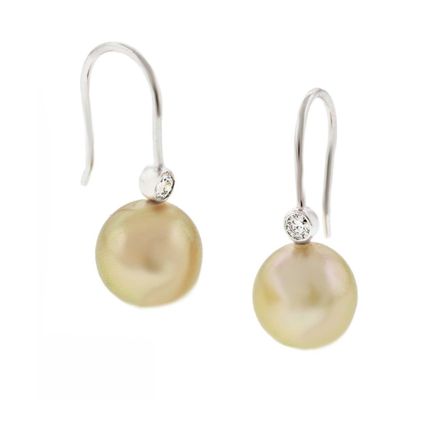 Jewelry SEABRITE IMPORTS INC | Golden South Sea Pearl Drops