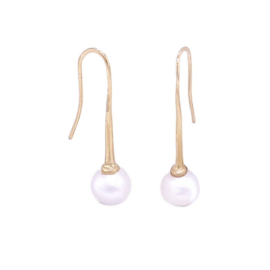 Jewelry SEABRITE IMPORTS INC | 14Ky Wire Drop Pearl Earrings