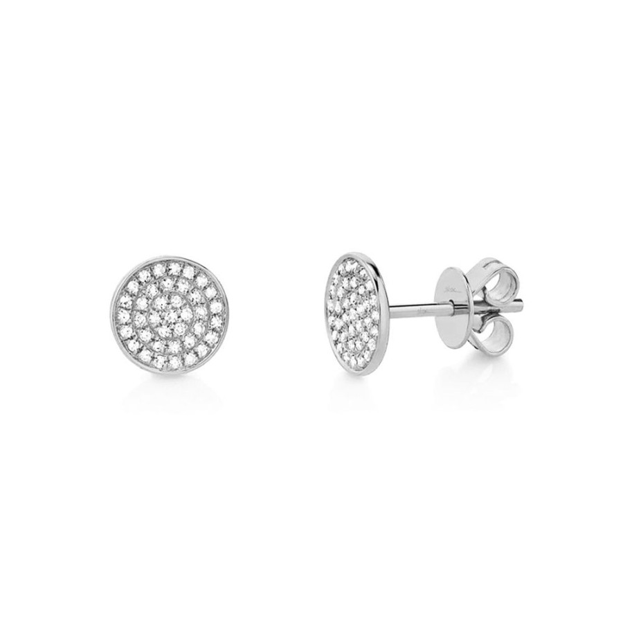 Jewelry SHY CREATION | 14Kw Small Pave Diamond Studs