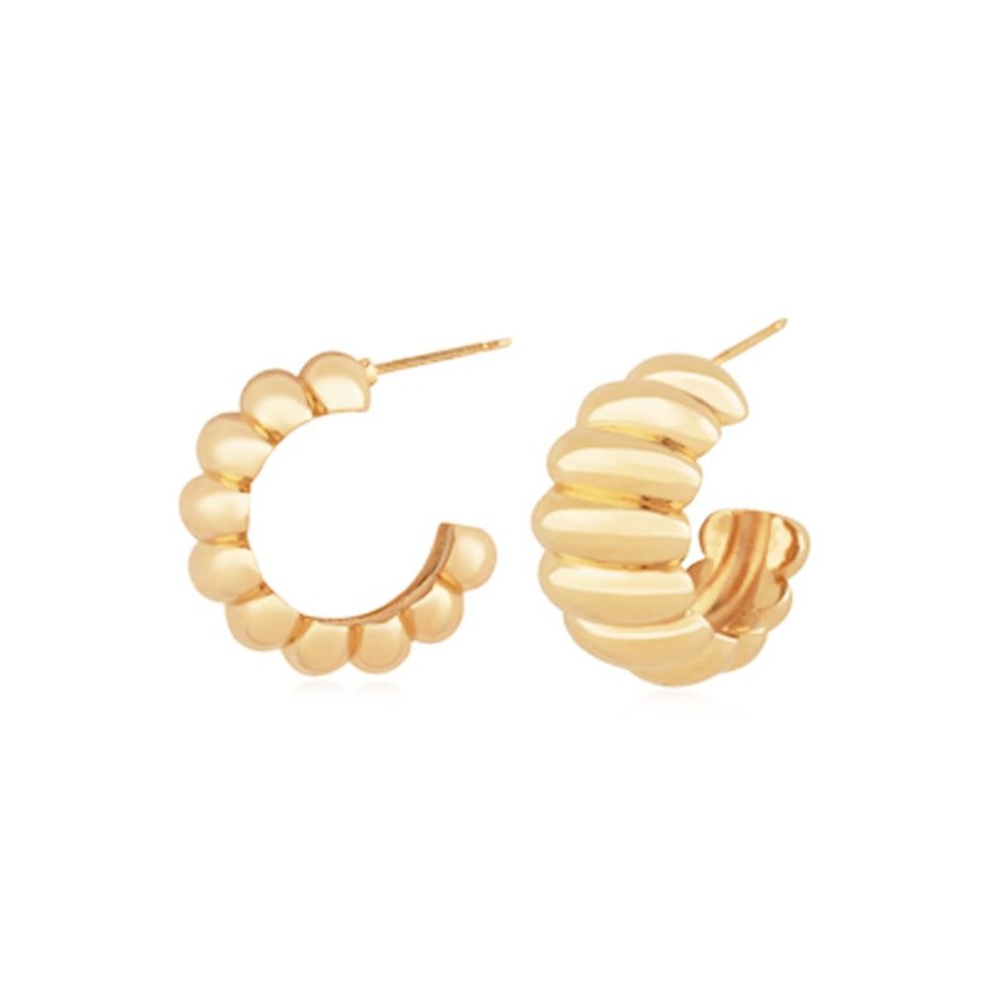 Jewelry CARLA (u0026 NANCY B) | 14Ky Small Ribbed Hoops